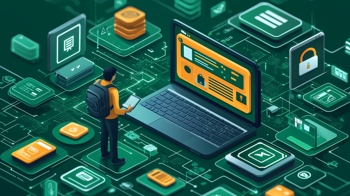 Traveler interacting with blockchain-based insurance platform